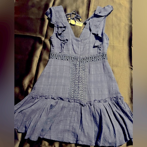 Navy blue mini sundress - Picture 2 of 2